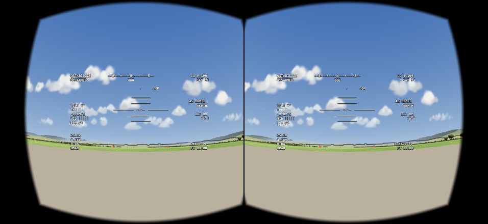 Cámara FPV en modo gafas con el OSD de estilo gafas digitales dentro de cada lente
